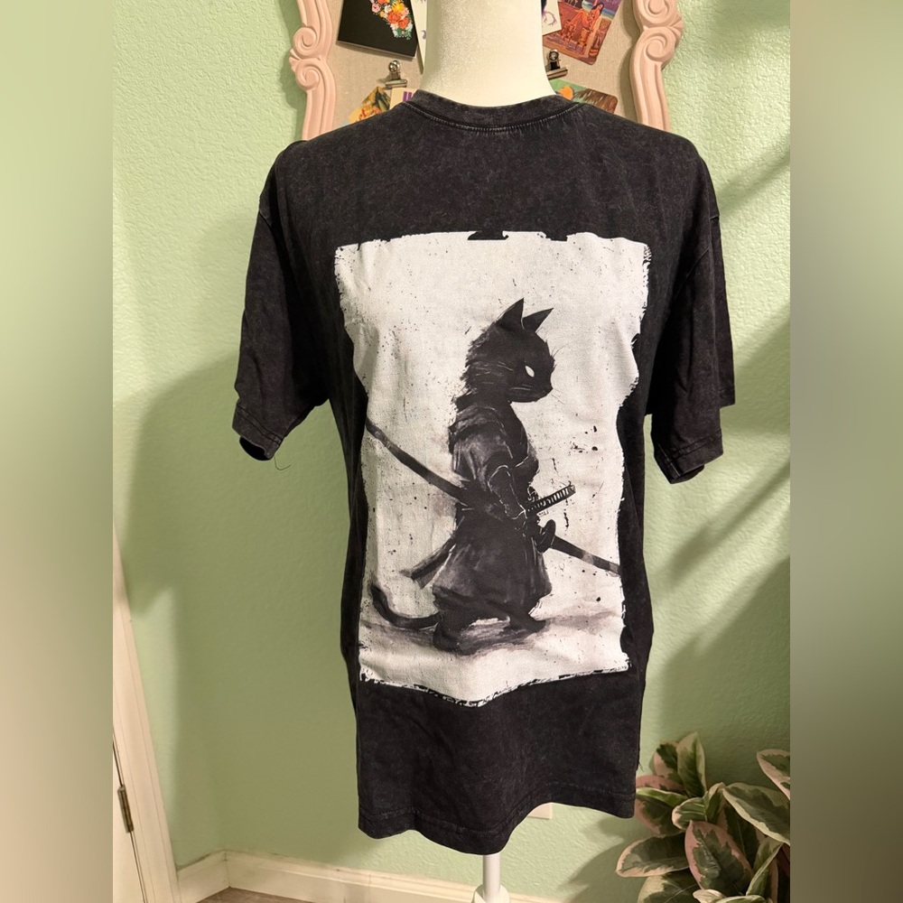 Source Unknown Black Cat Warrior Tee - image 1